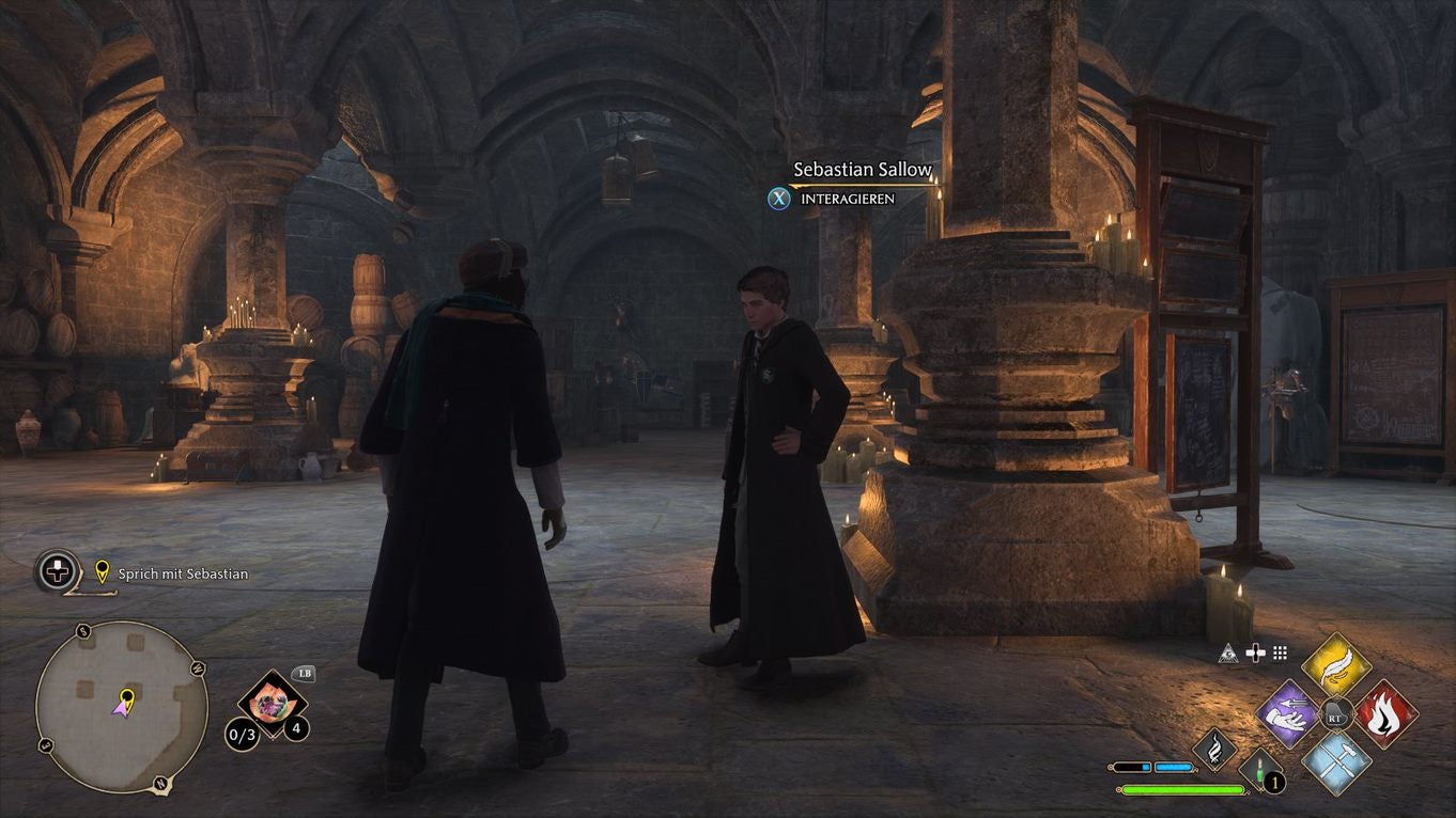 Hogwarts Legacy Im Schatten der Krypta Geheimraum betreten, Confringo üben Eurogamer.de
